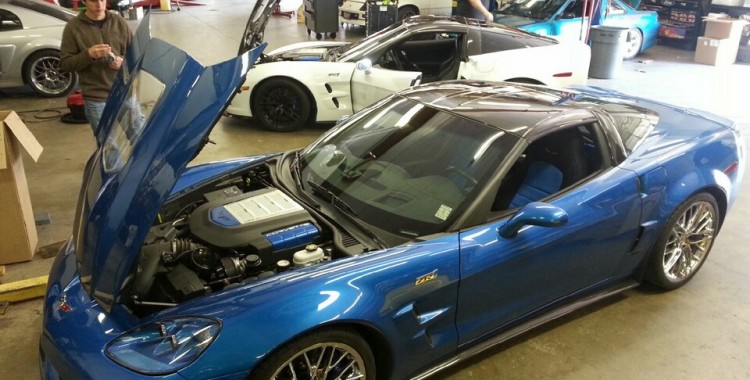 Two Corvette ZR1s at Dynospeed Racing Memphis, TN